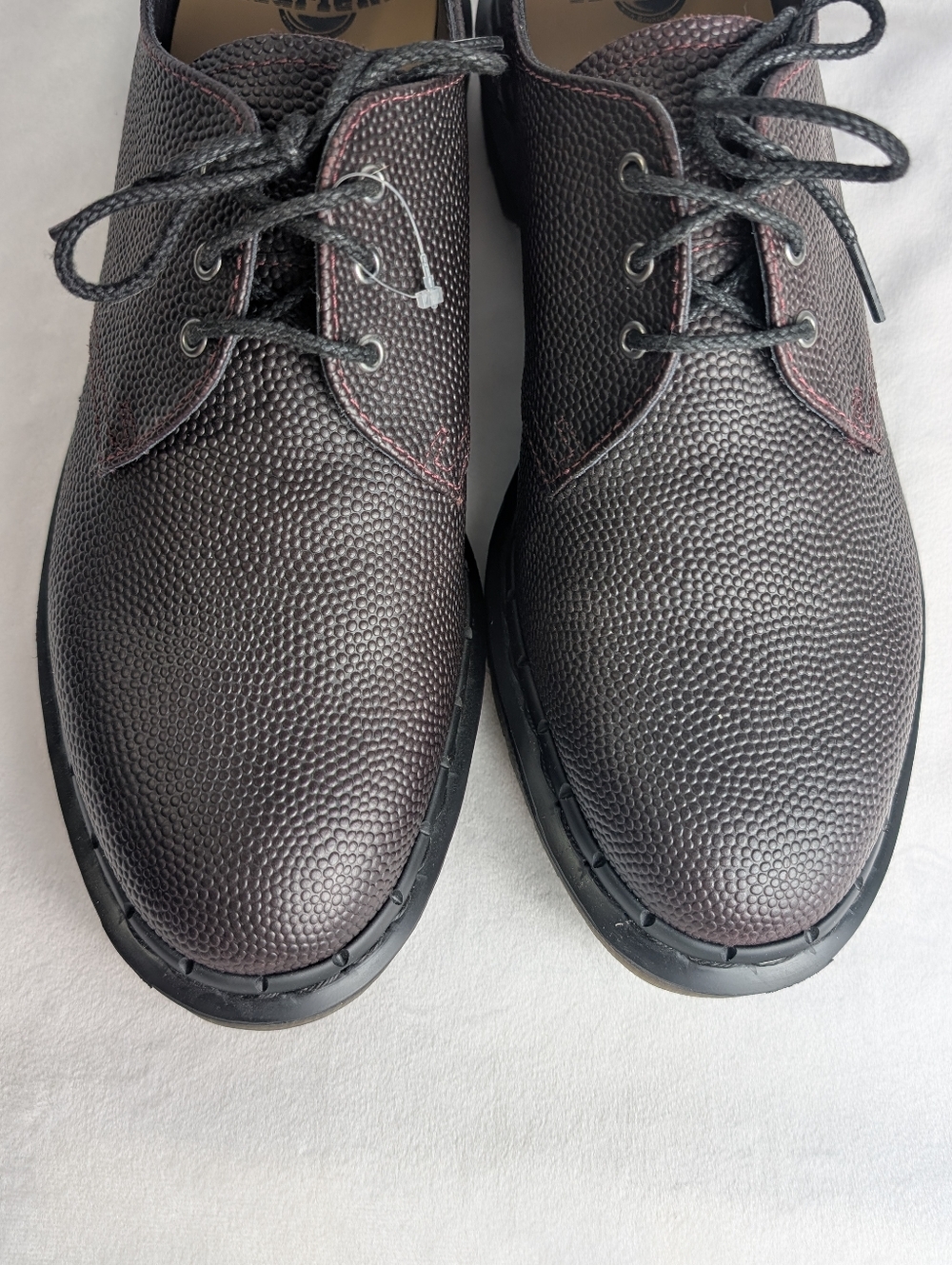 Dr. Martens 1461 Oxblood Atlas Pebble Grain Leather Oxford Shoes 11L/10M NWOB - Picture 5 of 13